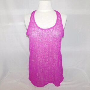 OP Purple Lace Racer Back  Swimsuit Beach Pool Coverup Womens 3-5 ( S)